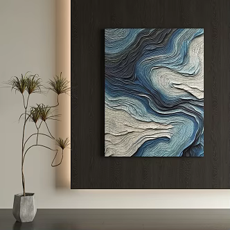 Quiet Wind Decorative Painting 3d model