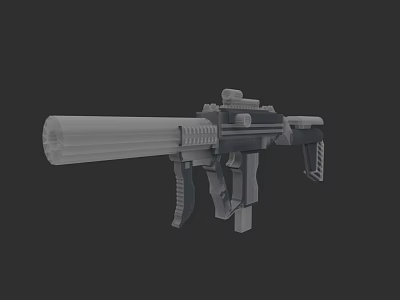3D Rendered Modern Gun With Scope And Long Barrel Design 3d model