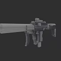 3D Rendered Modern Gun With Scope And Long Barrel Design