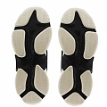 Modern Casual Sneakers with Gray Black Blue White Block Design Thick Sole Mesh Panel Details