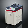 CNC Laser Cleaner Equipment With Control Panel Black Hose And Mobile Wheels