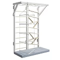 Wooden Outdoor Playground Climbing Play Equipment With Rope Nets Multi level Platforms And Safety Mat