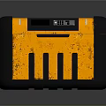 Yellow And Black Portable Power Station With Grid Top Digital