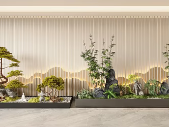 New Chinese Style Interior Landscape Landscaping 3d model
