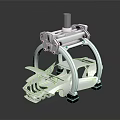 Modern Mechanical Robotic Arm Featuring Metal Structure Base and Precision Technical Components