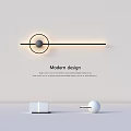 Modern Wall Lamp Design With Sleek Line And Circular Decorative Sphere 3d model