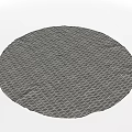 Soft Round Geometric Pattern Rug in Neutral Gray for Modern Home Decor 3d model