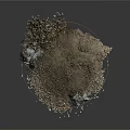 Large Construction Debris Pile With Soil Rocks And Discarded Materials 3d model