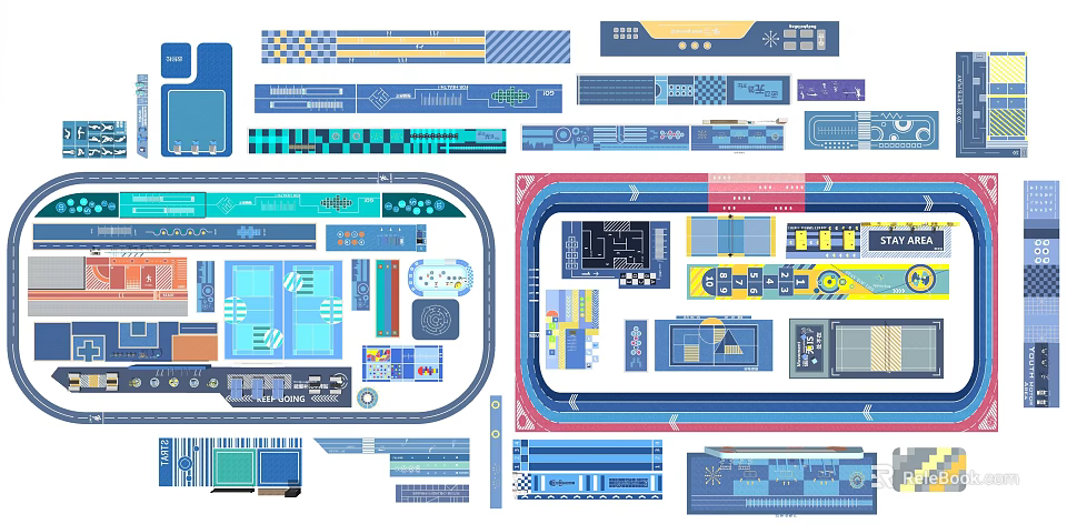 Fire Rescue Access Surface Design Layout Components and Planning Specification Details 3d model