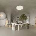 Quiet reception area sales office 3d model