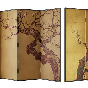 new chinese style screen 3d model