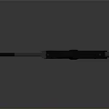 Black Tactical Submachine Gun Design With Folding Stock And Rail System