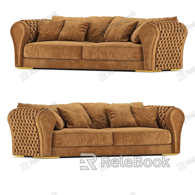 Multi-person Sofa Fabric Multi-person Sofa Flannel Sofa Casual Sofa Visionnaire model