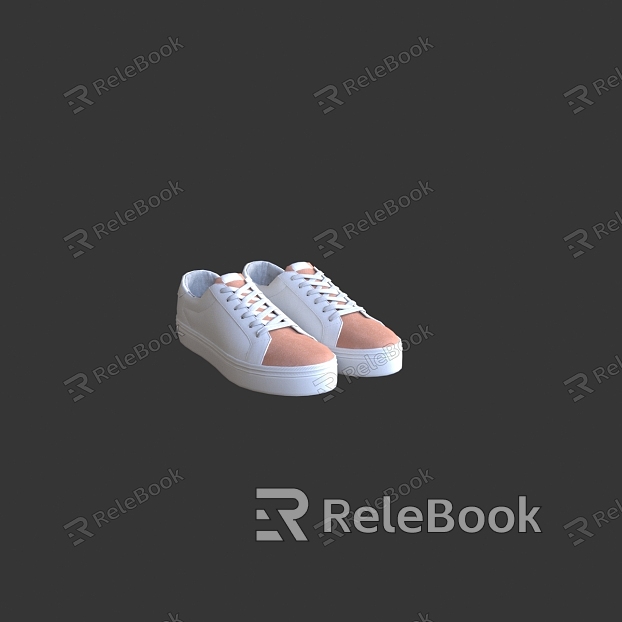 Realistic Flat Shoes Casual Shoes Shoes Flat Shoes Casual Shoes Canvas Shoes sneaker Realistic Shoes Shoes model