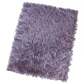 Purple Fluffy Square Rug With Plush Soft Texture For Cozy Home Decor