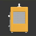 Yellow PILENT Retro Computer Boombox Speaker With Dual Speakers And White Handle