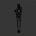 Modern Tactical Rifle With Black Finish And Detailed Military Structure Design