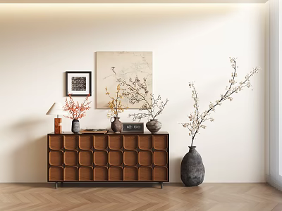 Antique Style Cabinet Bucket Cabinet Entrance Cabinet Silent Style Shoe Cabinet End View Cabinet 3d model