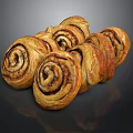 Freshly Baked Cinnamon Rolls With Swirled Layers And Golden Brown Crust