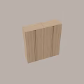 Modern Minimalist Wooden Wardrobe With Panel Doors And Wood Grain Design