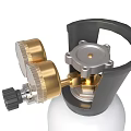 Industrial Gas Cylinder With Pressure Gauge And Control Valve For Storage Equipment