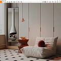 Modern Lazy Sofa Single Sofa 3d model