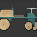 Kids Wooden Toy Car With Steering Wheel Seat And Four Wheels For Children