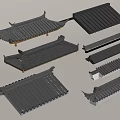 Traditional Chinese Architectural Roof Tiles With Various Eave Styles And Designs