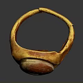 Handcrafted Wooden Ring With Red Stone Inlay And Natural Wood Texture