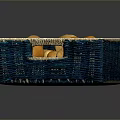 Fresh Small Bread Rolls Filled in Blue Woven Basket on Dark Background