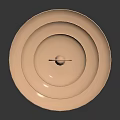 Three Tier Copper Metal Serving Tray Stand With Circular Plates And Ring Handle