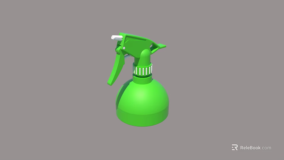 Green Handheld Spray Bottle An Essential Daily Use Household Cleaning Appliance 3d model 