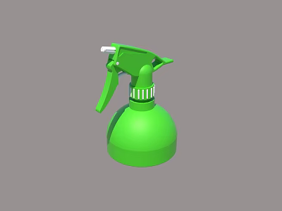 Green Handheld Spray Bottle An Essential Daily Use Household Cleaning Appliance 3d model