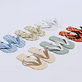 Plaid Patterned And Solid Color Flip Flops In Various Hues For Casual Use