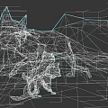 Low Poly Foxes Art Scene Featuring Adult And Baby With Geometric Background