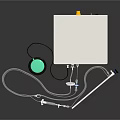 Medical Suction Device With White Unit Digital Display Control Buttons Transparent Tubes And Green Component