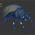 Vibrant Metallic Beetle With Iridescent Gold Blue Shell Yellow Blue Legs And Shiny Exoskeleton