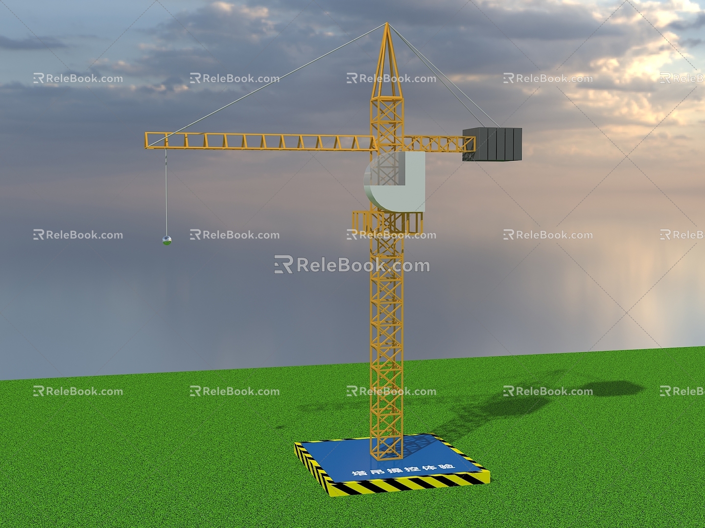 Tower crane control experience 3d model