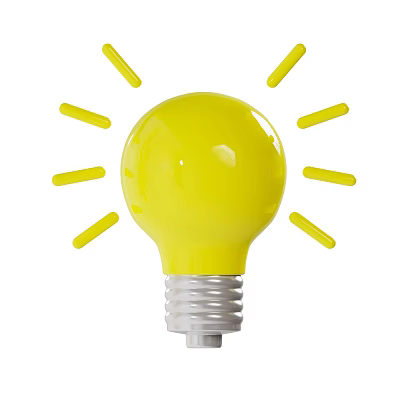 Bright Yellow Light Bulb As Essential Household Appliance For Home Lighting 3d model