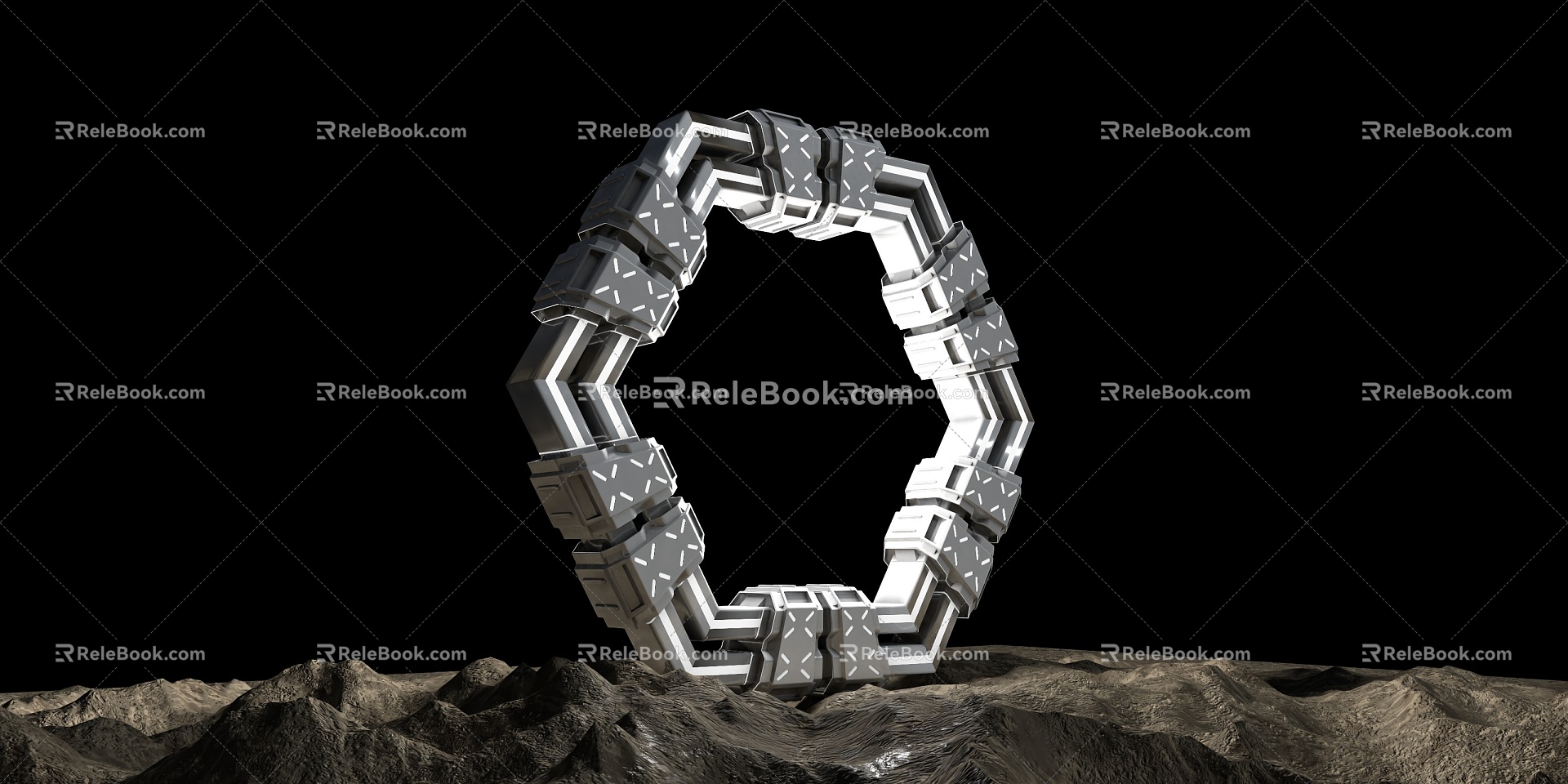 portal outer space meta-universe futurism sci-fi sense future urban science and technology sense space-time tunnel mechanical sense pipeline retro technology 3d model