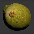 Fresh Ripe Yellow Zucchini with Smooth Skin Green Stem and Reflection on Dark Surface