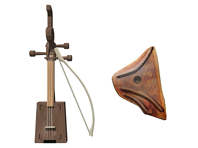 Ethnic style Matouqin Minority musical instrument Matouqin 3d model