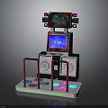 Dance Arcade Machine Featuring Illuminated Colored Pads Digital Screen And Stereo Speakers