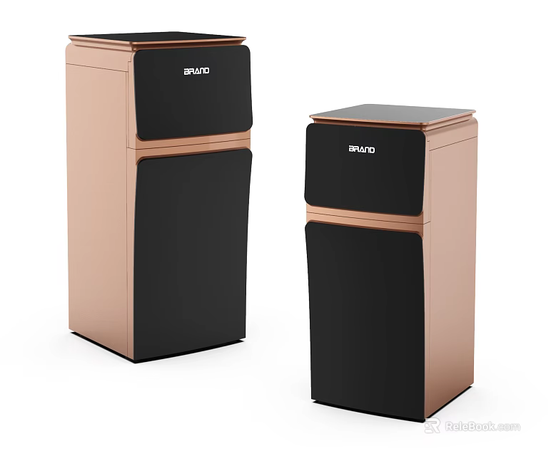 BEKO Modern Stylish Standing Refrigerators Featuring Black And Copper Finish 3d model 
