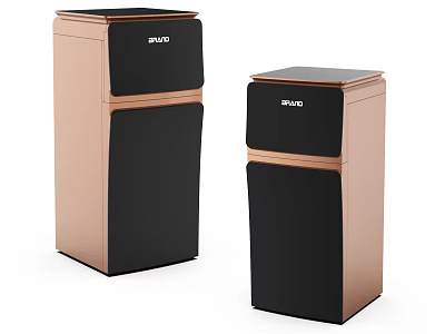 BEKO Modern Stylish Standing Refrigerators Featuring Black And Copper Finish 3d model