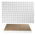 Square Rug With Wooden Texture And Grid Pattern For Modern Home Decor 3d model