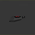 Futuristic Black Sci Fi Vehicle Featuring Red Green Lights Circular Engines And Streamlined Design