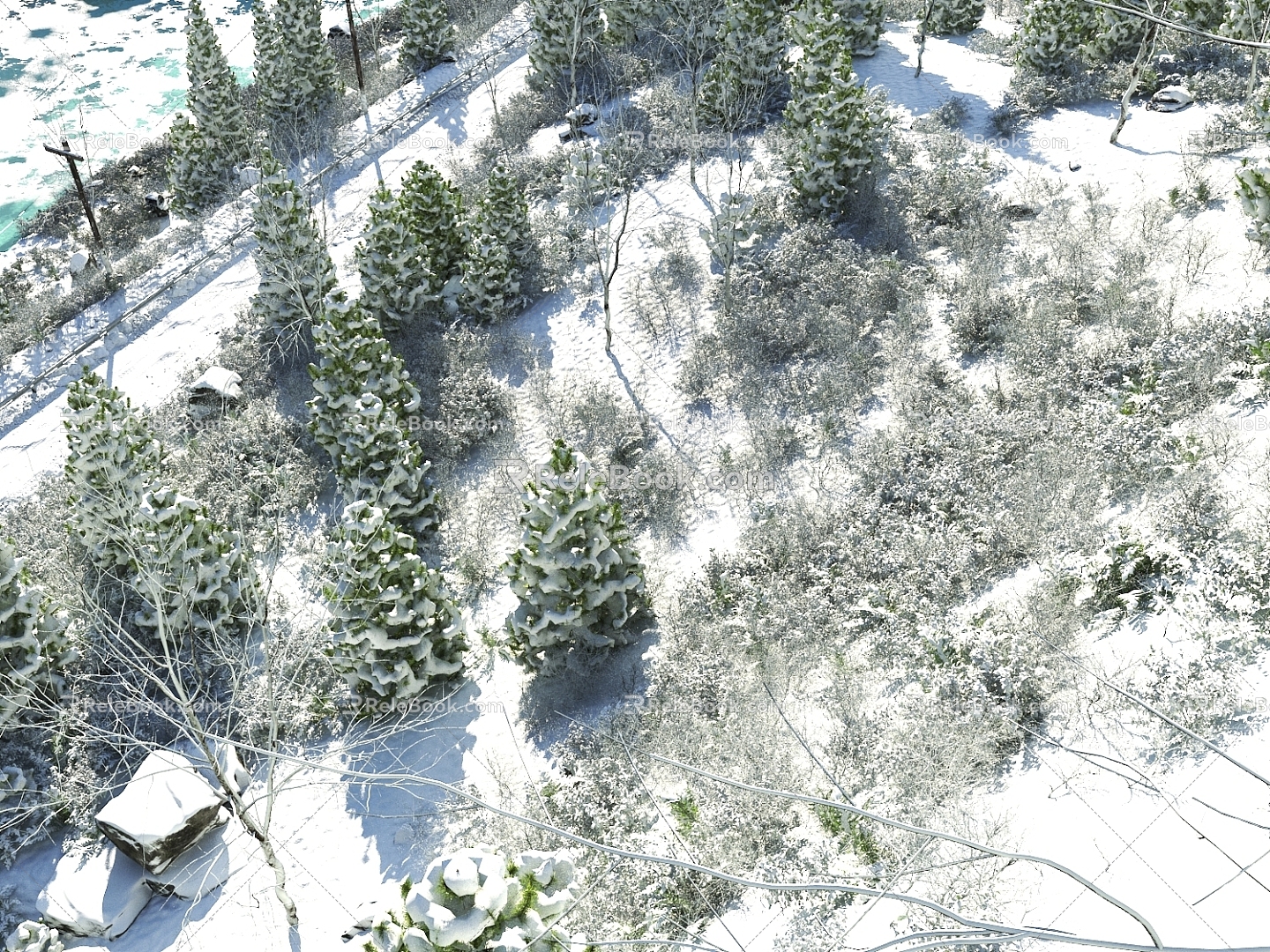 Modern Snow 3d model