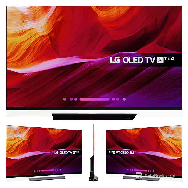 LG OLED TV ThinQ With Vibrant Color Display And Sleek Modern Design 3d model 