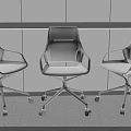 Ergonomic Office Chairs With Modern Design Grey Upholstery Adjustable Armrests And Swivel Wheels